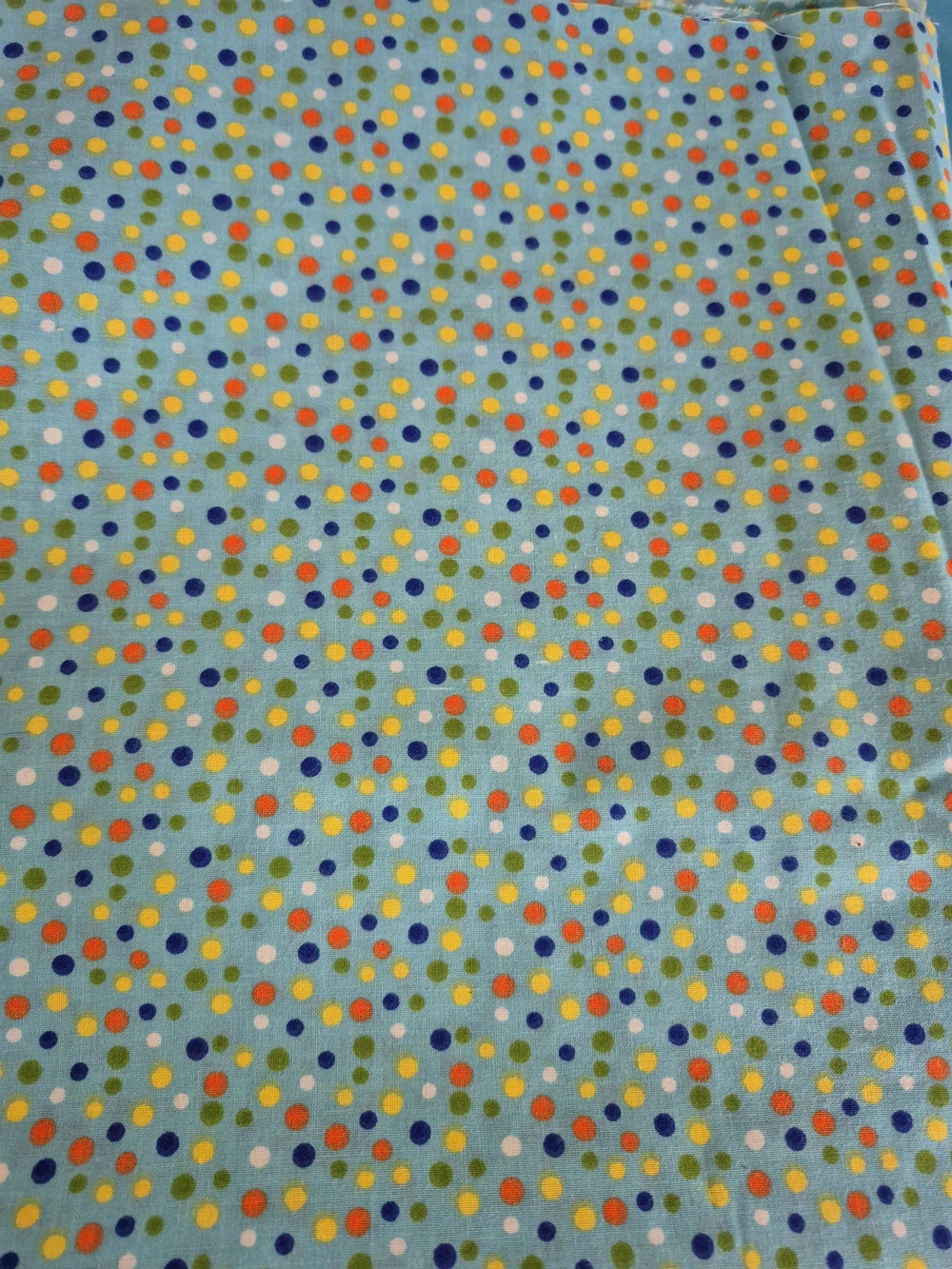 Light Blue Polka Dot Fabric PrintBlue Pink Purple Speckled Cotton Fabric 1 3/8 Y